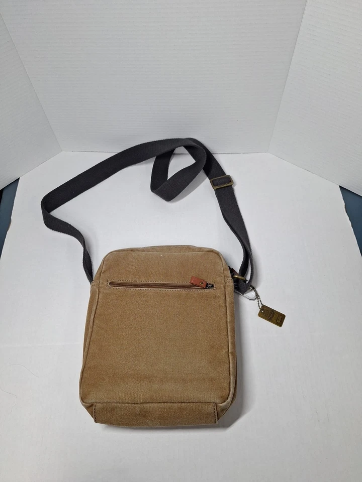 Troop London Bag, Med Size, Tan/black, Pockets, Crossbody Strap - Image 2 of 4