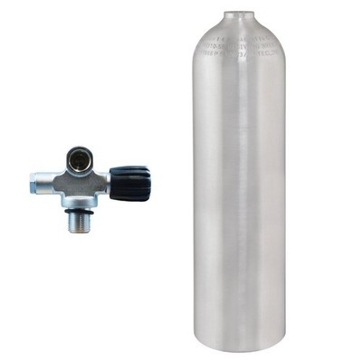 SF-1: 80cf Brushed Aluminium Bottle Tecline DirZone Bridge Valve Rubber Knob Right
