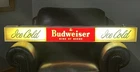 Vintage BUDWEISER King Of Beers ICE COLD Bar Light Sign BIG BOLD & BEAUTIFUL 48”