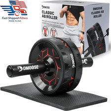 Dmoose Fitness Ab Roller Wheel with Elbow Support  2 Knee Pads - Abdominal Exer