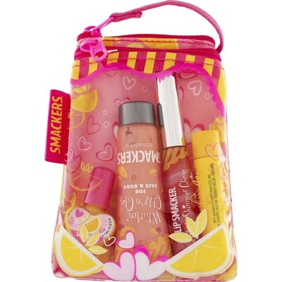 Lip Smacker Pink Lemonade Gift Set 4-Piece Glam Bag Makeup Kit New Sealed