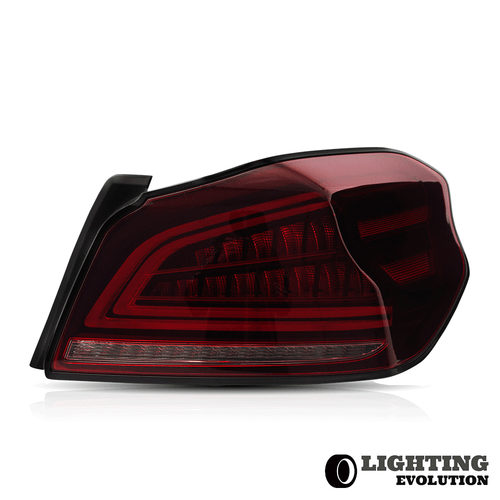 RED LED Tail Lights w/Sequential Fit Subaru WRX/ WRX STI W 2013-2021 Left+Right - Picture 2 of 16