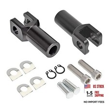 Black Motorcycle Passenger Foot Peg Support Mount Clevis Kit Compatible With