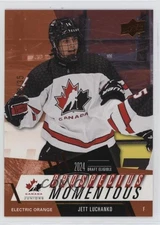 2024 Team Canada Juniors Prospectus Momentous Electric Orange /35 Jett Luchanko