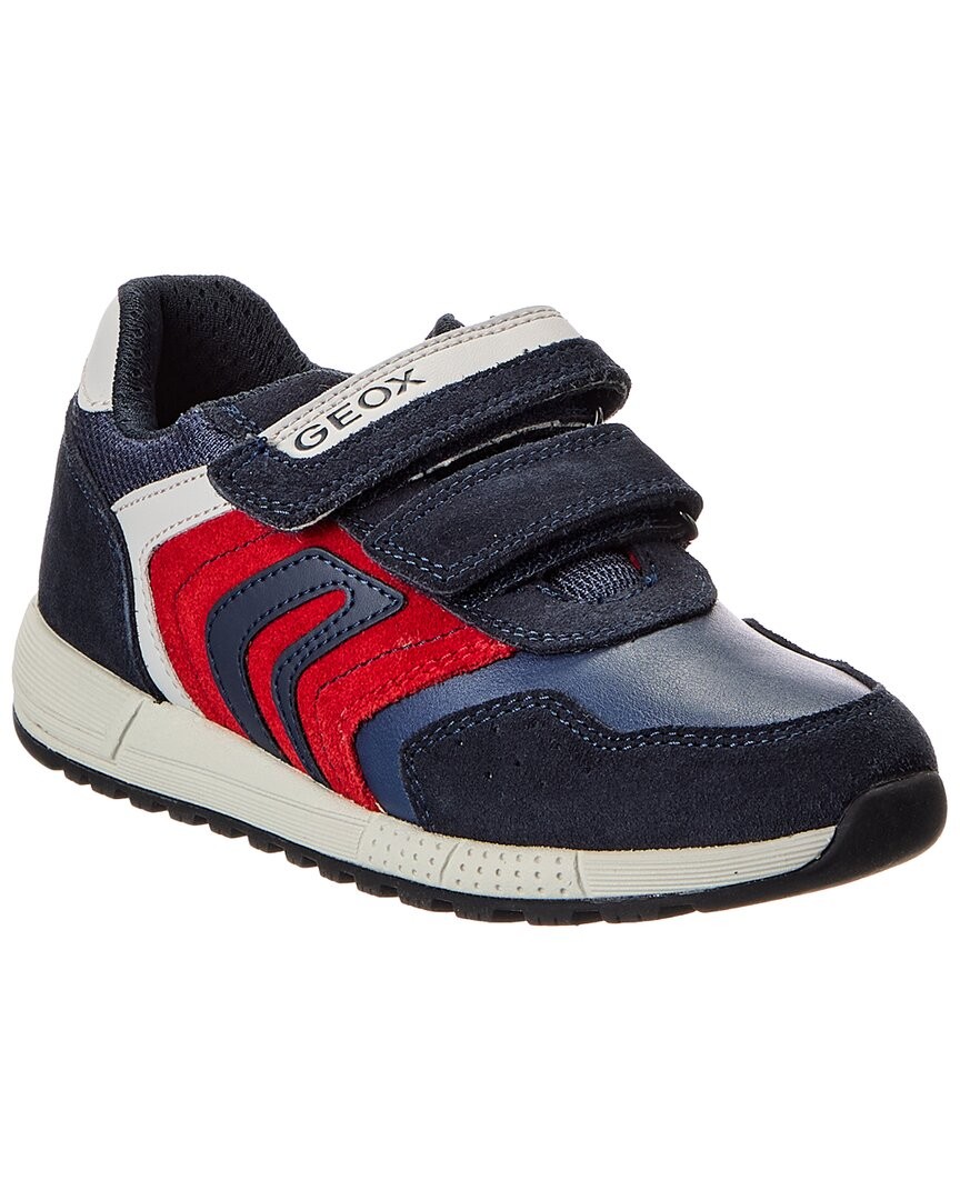 Geox Alben Leather-Trim Sneaker  34 Eu (3 Little Kid Us)