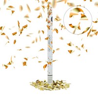 5X Konfetti-Kanone Partypopper Gold Karneval Hochzeit