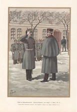 1899 Chromolithograph * German Army Colonel 25th Regiment of Infantry von Lutzow
