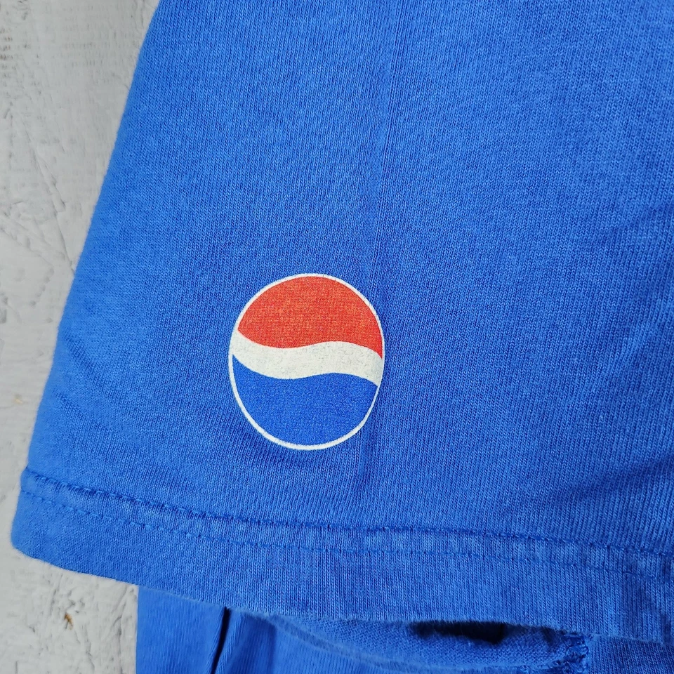 Vintage MLS USA Shirt Mens XL Blue Major League Soccer Pepsi Tee 2000 Soccer Y2K - Image 3 of 4