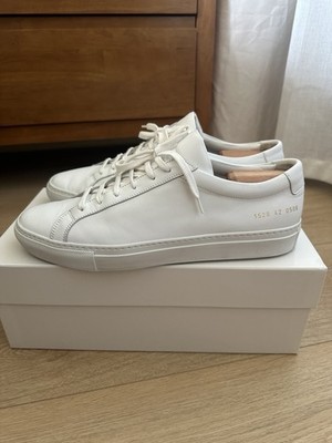 Common Projects Achilles low 42- White Leather Low Sneakers Men's EU 42- 9.5 US