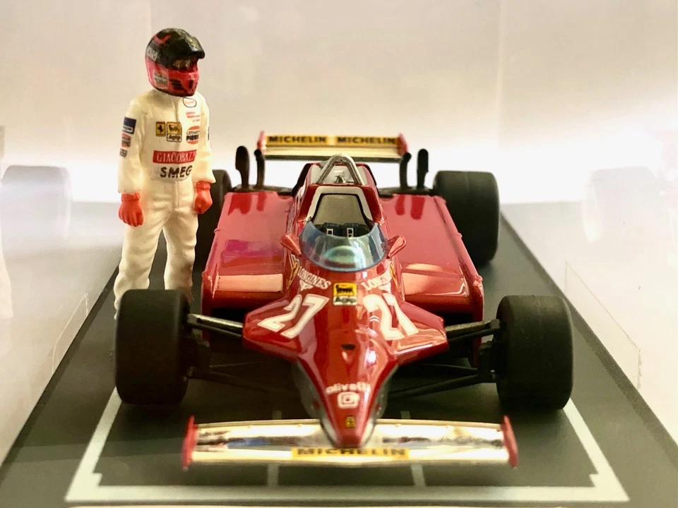 F1 1/43 Hot Wheels Elite Ferrari 126CK N°27 Gilles Villeneuve 1st Monaco GP 1981 - Immagine 2 di 4