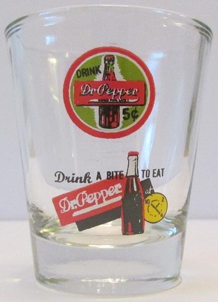 Very Nice Dr. Pepper 1 1/2 oz.Shot Glasses