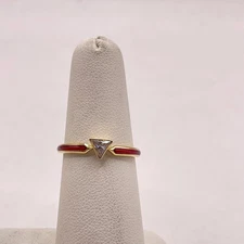 Pandora X Marvel Iron Man "Armour Up" 14K Gold Plated CZ Enamel Ring  Sz 7