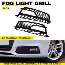 for Audi A5 S5 12-16 QUALITY NEW FRONT S-LINE BUMPER FOG LIGHT GRILLES PAIR SET