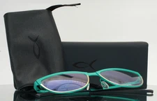BLACKFIN BF720 Lady Elliot 530 Silver Green Womens Eyeglasses 54-16-145 B:35