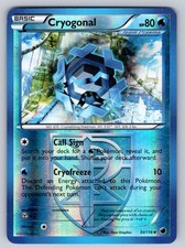 Cryogonal 30/116 Reverse Holo Uncommon Plasma Freeze Pokemon Moderately Played