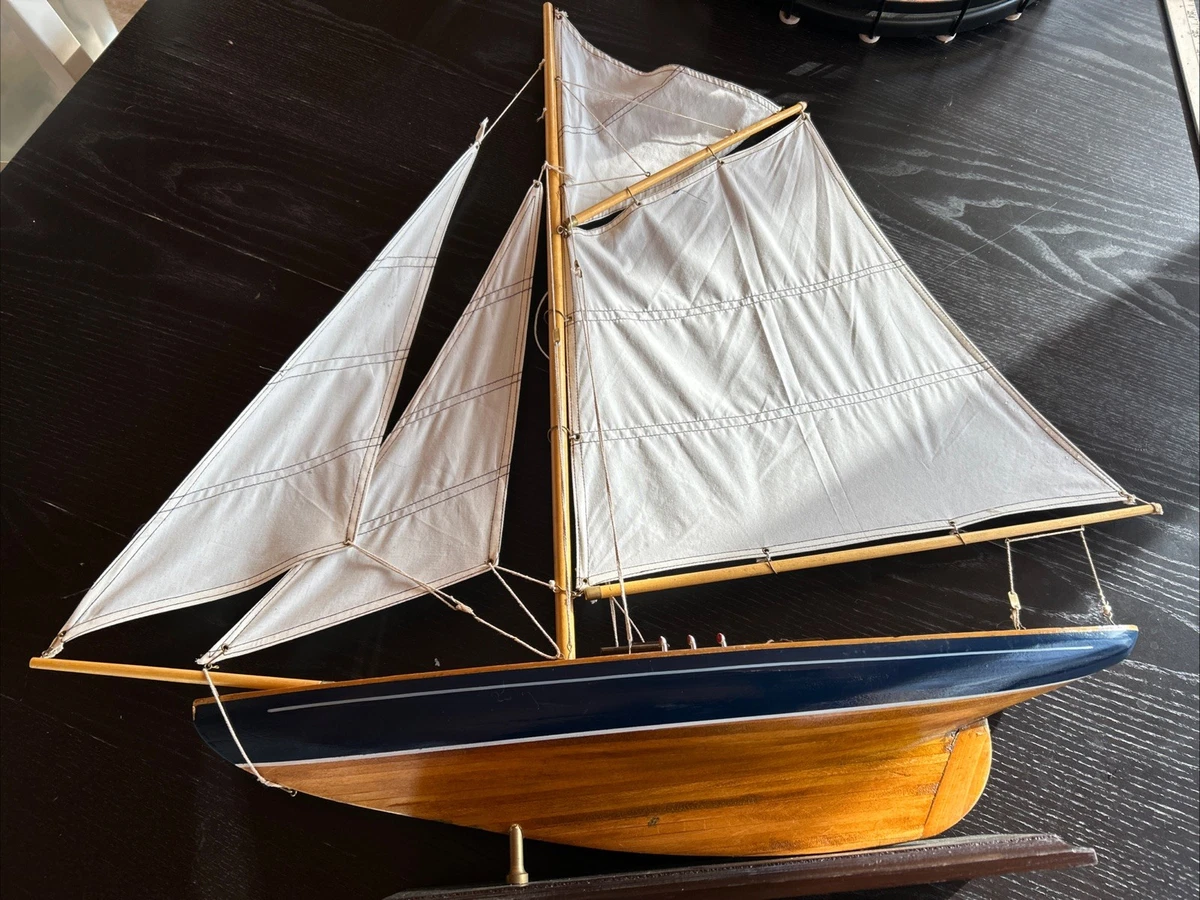 木制帆船模型古董模型船| eBay