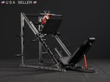 Adjustable Leg Press Machine Plate Loaded Home Gym Leg Training Squat Hack Sled