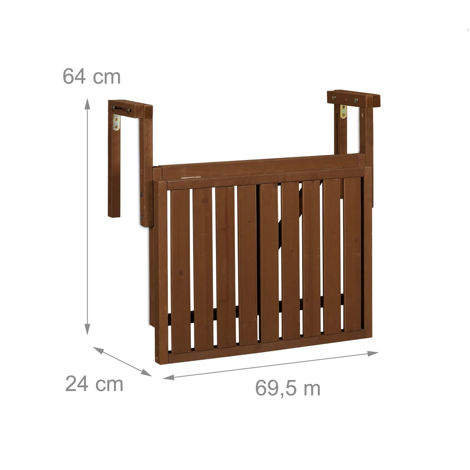 Balkontisch klappbar Balkonklapptisch Hängetisch für Balkon platzsparend - Bild 4 von 4