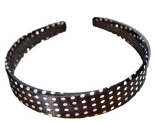 SUPER ANGEBOT Haarreif schwarz mit weßen Punkten 2 cm breit Universalgröße