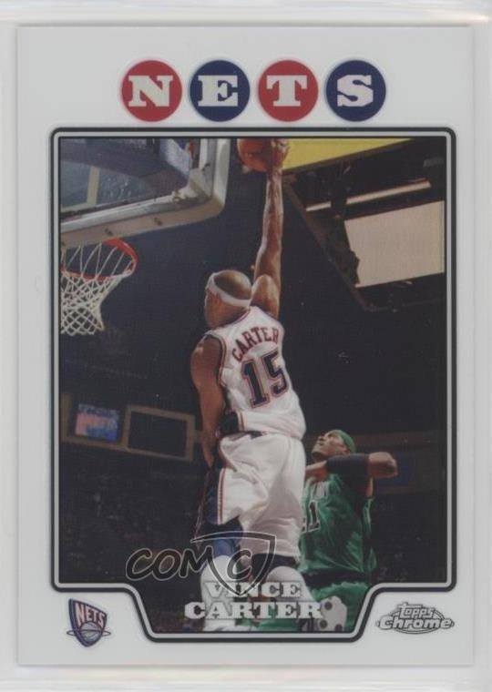 2008-09 Topps Chrome Refractor Vince Carter #115 HOF 0ex8