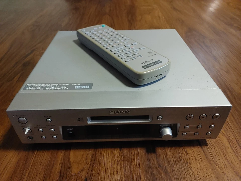 Sony MDS-S500 MD Mini Reproductor de Disco Cubierta/Remoto MDLP NET MD EE. UU. Vendedor probado Foto 2 de 4