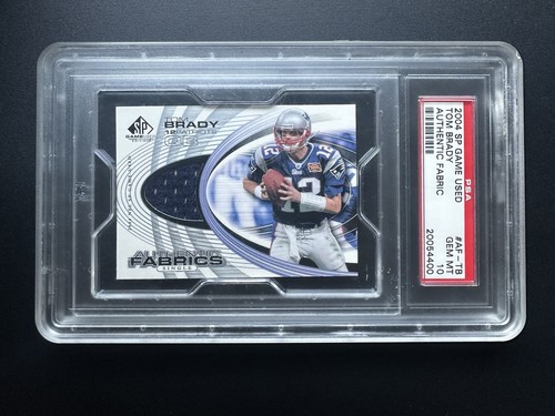 2004 UD SP Game Used Tom Brady Game Used Jersey Fabric PSA 10 GEM Worn Patch