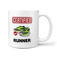 Funny CERTIFIED RUNNER Birthday Gift Mug for Marathon Running Husband, Wife