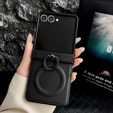 For Motorola Razr /Razr Ultra 2025 Leather PC Magnetic Case Hinge Stand Cover