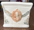 Weller Roma 1910-20s Vintage Pottery Ivory Four Sided Paneled Ceramic Planter