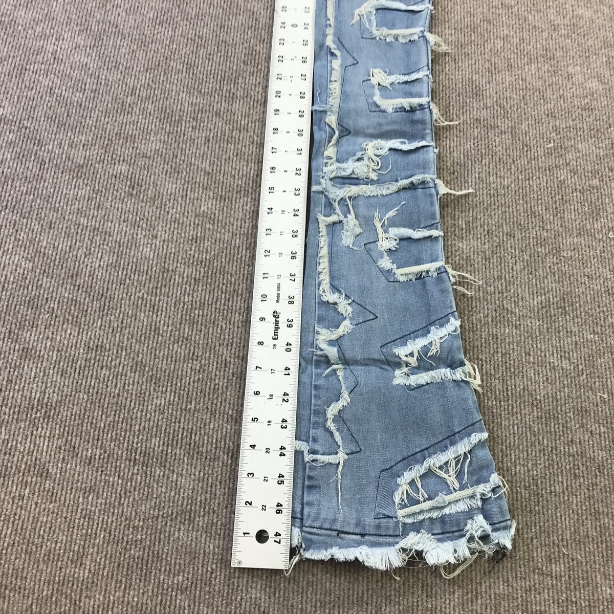 Guapi Jeans Womens 28 Blue Distressed Flare Limited Edition Ripped