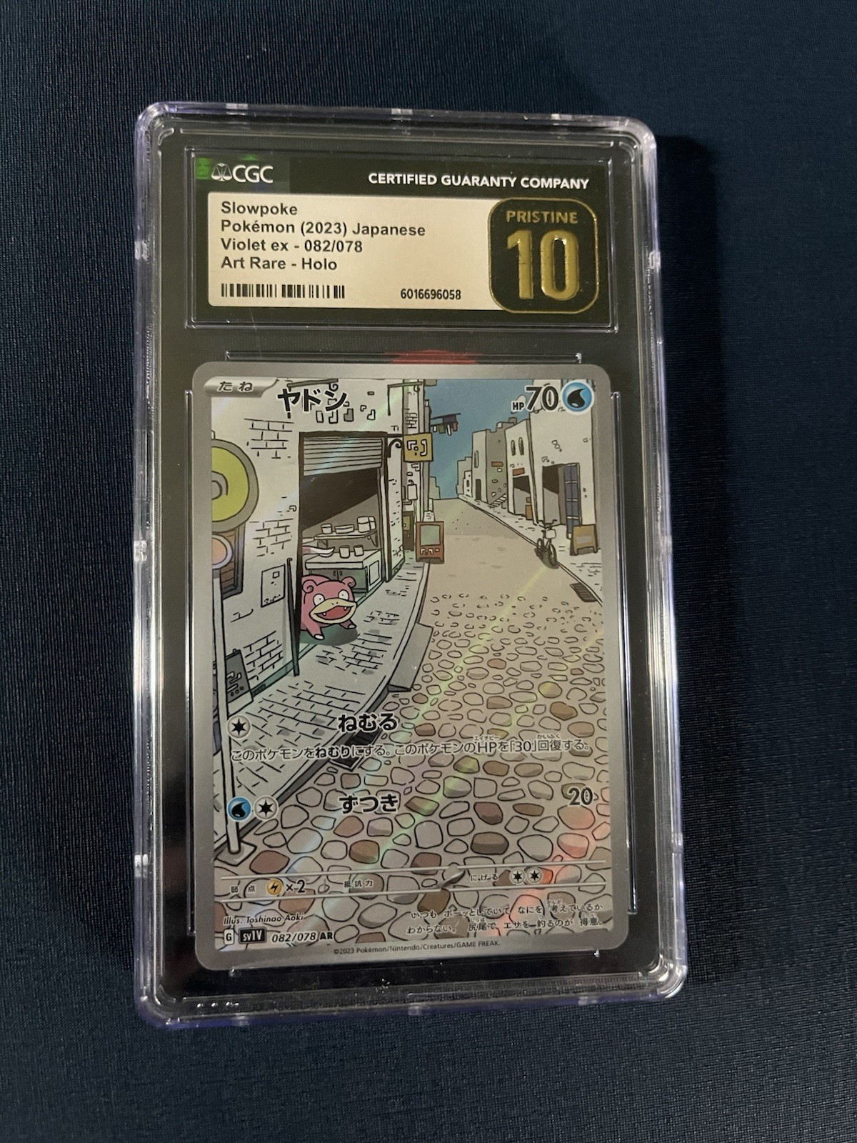 Pokemon Card Japanese Slowpoke #82 Violet EX  CGC PRISTINE 10 WORLDWIDE SHIP