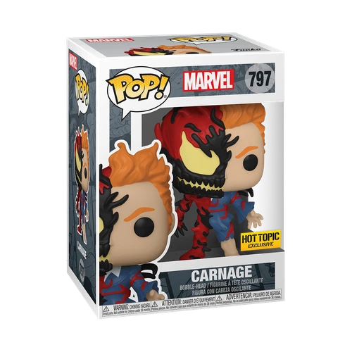 Funko POP! Marvel Spider-Man Carnage #797 Hot Topic Exclusive Vinyl Figure