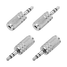 4 Pcs TRS3.5mm Male to 2.5mm Female Nickel Plating Adapter