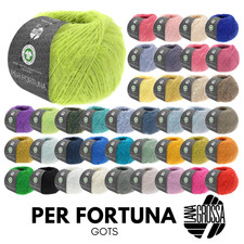 Lana Grossa PER FORTUNA GOTS 50 g flauschiges Kettengarn aus Bio-Baumwolle 190 m