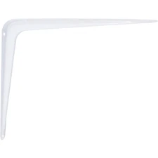 Shelf Bracket, 8" x 10", No Screws Included, White by Stone Harbor Hardware