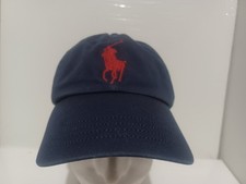 Polo Ralph Lauren Big Pony 3 Blue/Red Adjustable Strapback Hat Cap