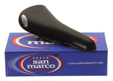 Selle San Marco Concor Light Saddle Titanium Rails Black Leather NIB NOS NEW