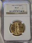 1986 US 1/2 oz $25 Gold Eagle NGC MS69 Key Date/First Year