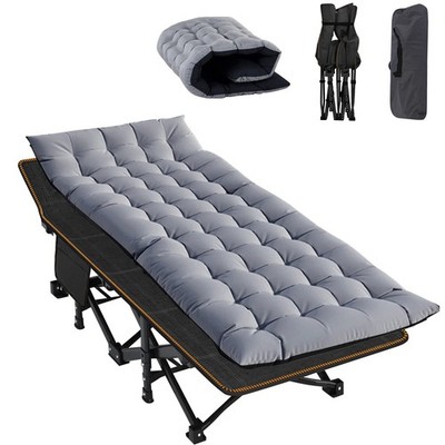 Camping Cot for Adult 28'' Extra Wide, Heavy-Duty 1200D Oxford Cot for Sleepin...