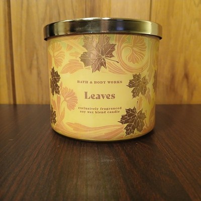 Bath and Body Works, Leaves: Apples, Nectar & Clove  3-Wick Candle, 14.5 oz