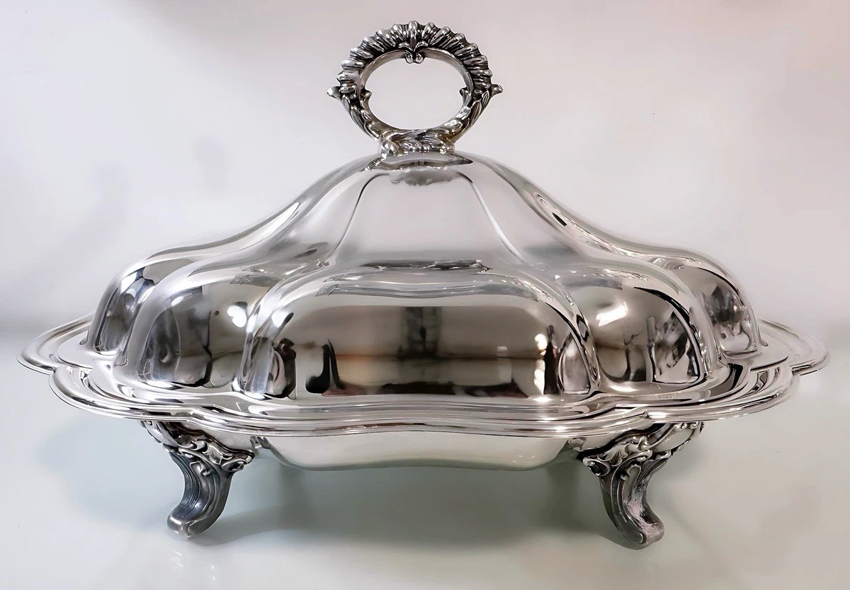Sheffield Victorian Antique US Silver-Plated Platters & Trays for