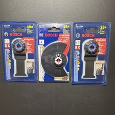 Three Bosch Starlock Multi-Tool Blades - One OSL400F and Two OSL114MF