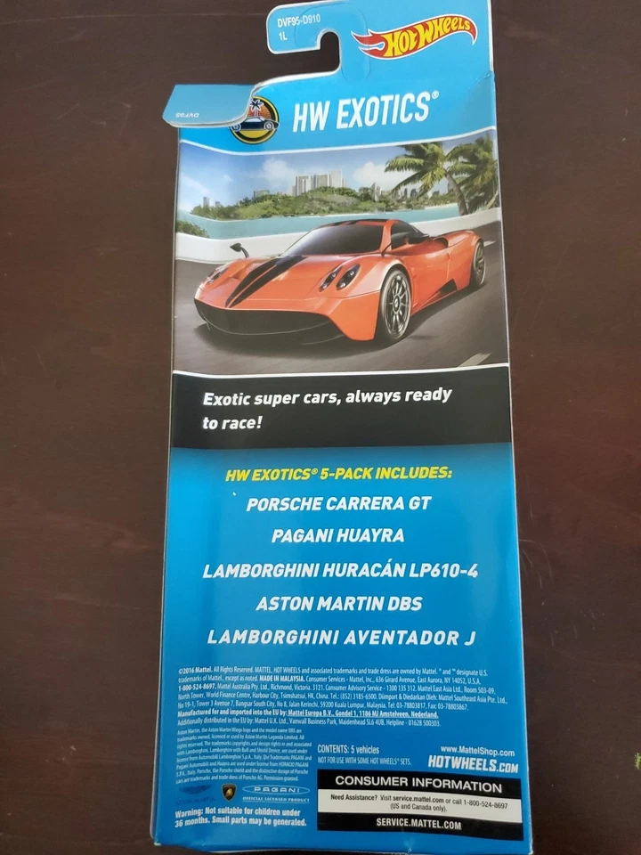 Hot Wheels y Matchbox Lote de 3x 5 Paquetes Exóticos Salón del Automóvil Lambo Porsche Ford GT Foto 3 de 4