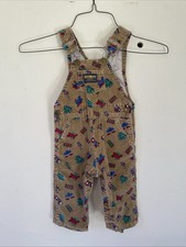 Vintage Oshkosh Corduroy Train Overalls Jumper Size 24mos. Made In USA.