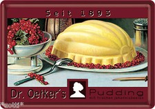 Nostalgic Art Blechkarte Dr. Oetker´s Vanille Pudding mit Johannisbeeren *