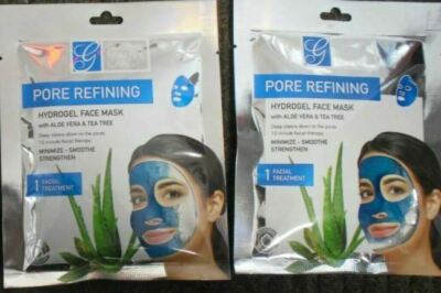 4 XGlobal Beauty Care Pore Refining Hydrogel Face Mask with Aloe Vera & Tea Tree