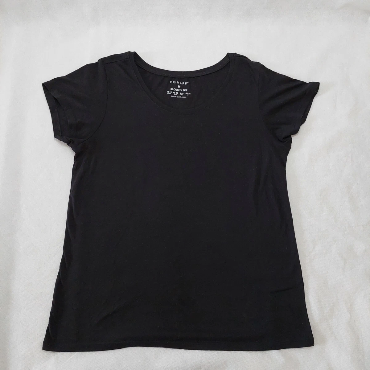 BNWT WOMENS PRIMARK Uk 38D Black Padded Non Wired Casual Basic T