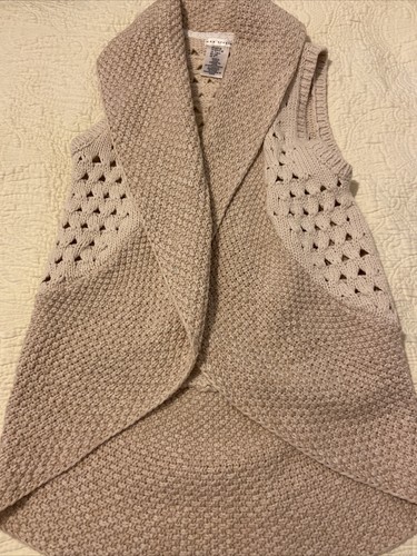 Max Studio Sleeveless Knit Vest Beige Collar Lightweight Women's Sz Xs EUC - Picture 9 of 9
