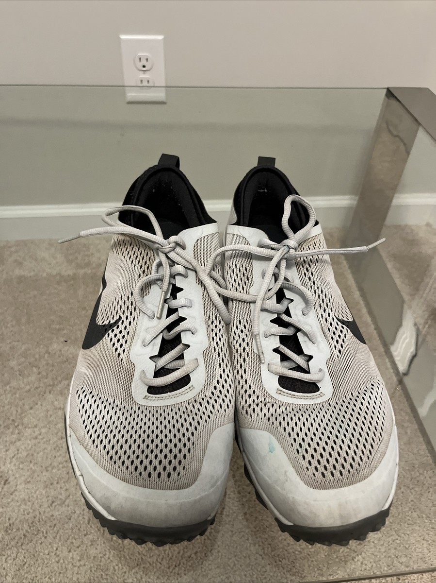 Mens Nike FI Bermuda Spikeless Golf Cleats White Grey Shoes