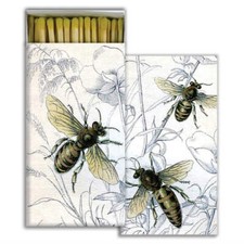 Decorative Matches "Botanical Bees" Set of 2 Boxes